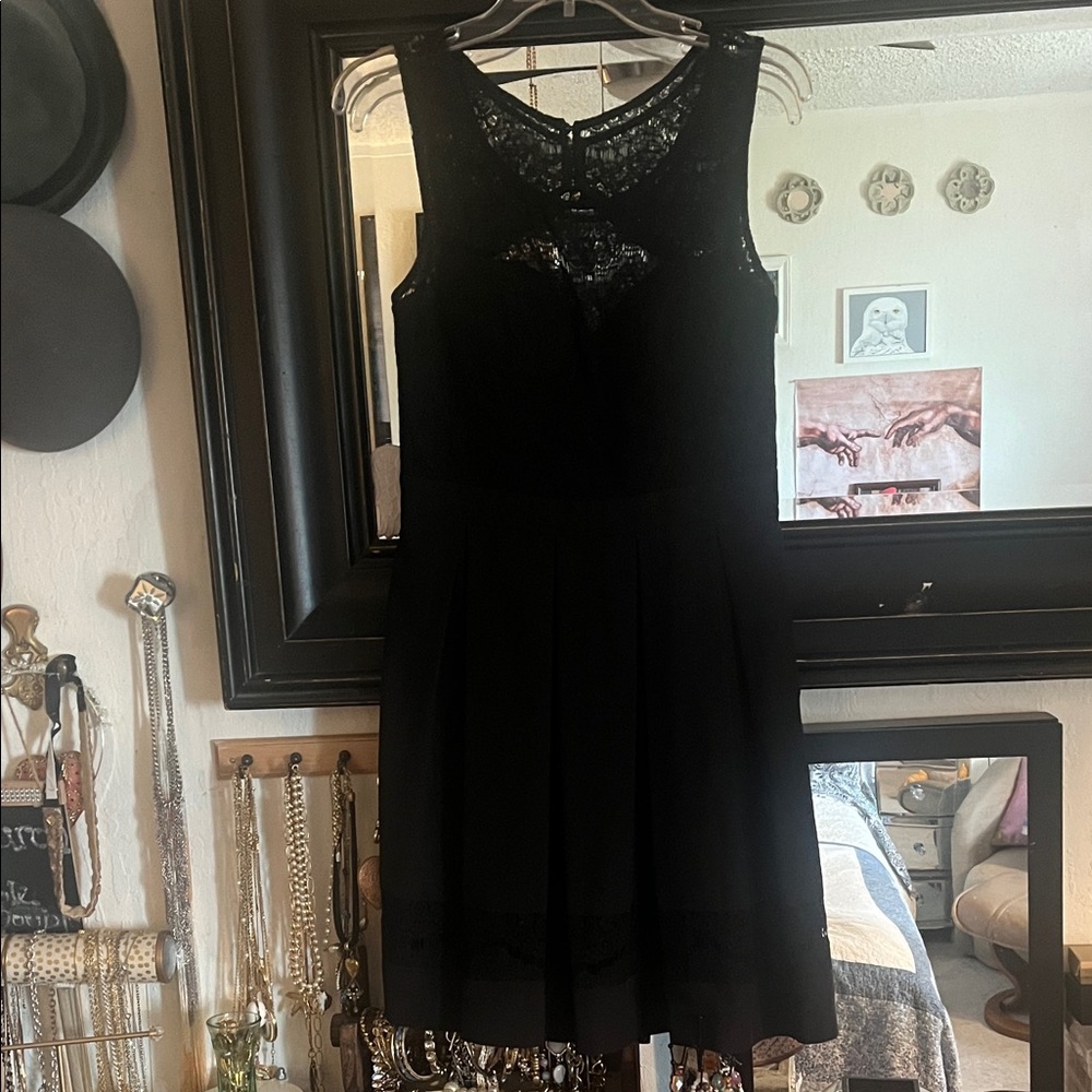 Guess Black Lace Sleeveless Dress